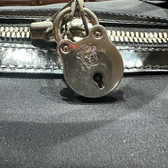 Gianni Versace Nylon and Patent Extra Large Duffle W/Lock & Key - Picture 2 of 15